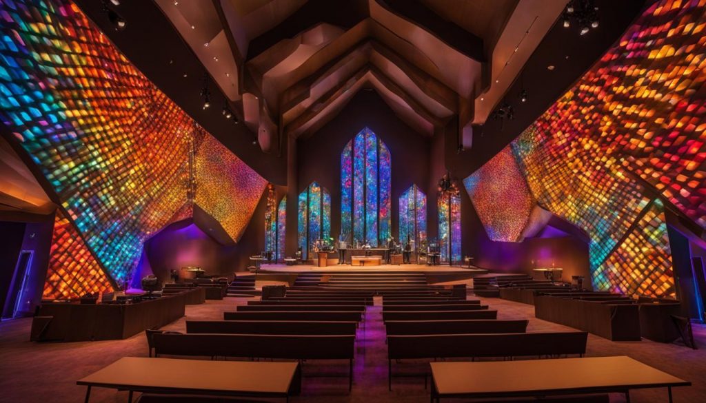 LED video wall for church