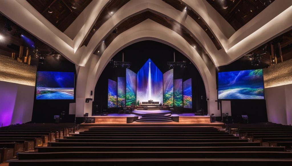 LED video wall for church