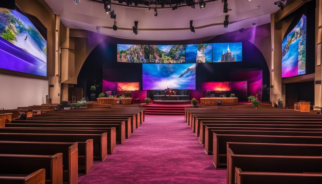 LED video wall for church