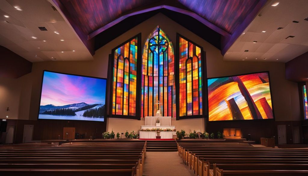 LED video wall for church