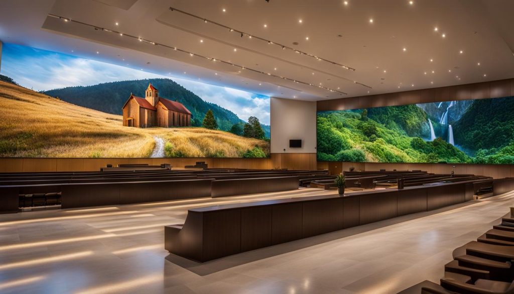 LED video wall for churches