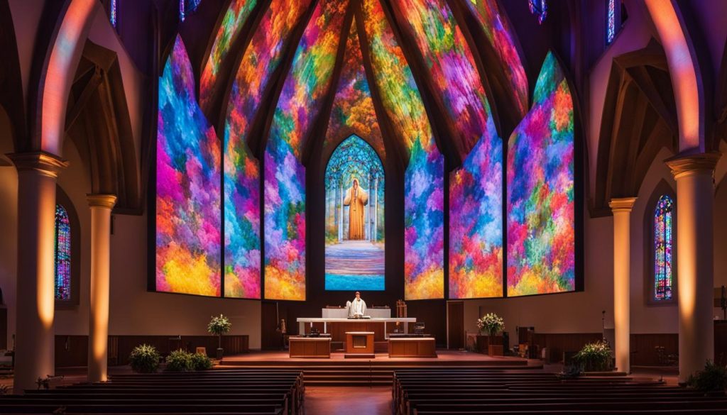 LED video wall for religious organizations