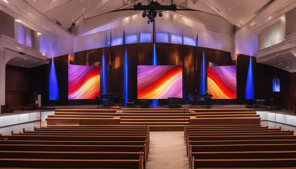 LED video wall installation