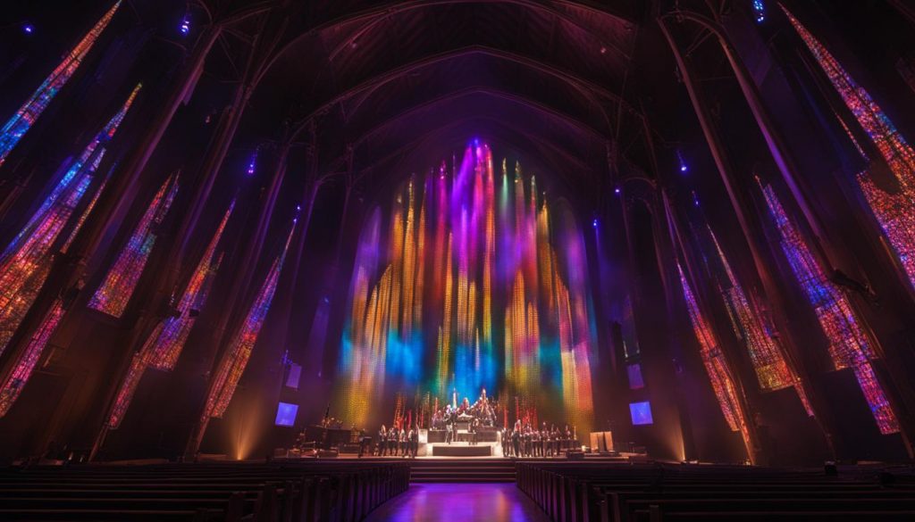 LED wall display for worship