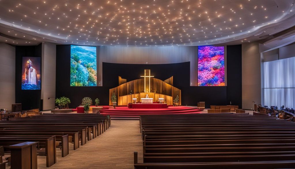 LED wall for church in Burnsville