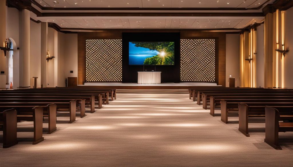 LED wall for church in Canton