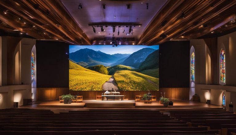 LED wall for church in Clinton Township