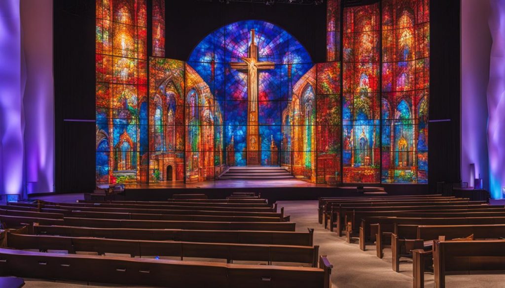 LED wall for church in Flint