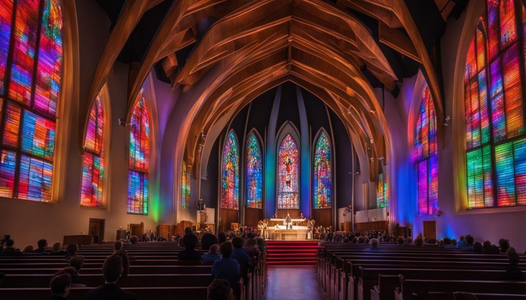 LED wall for church in Fond du Lac