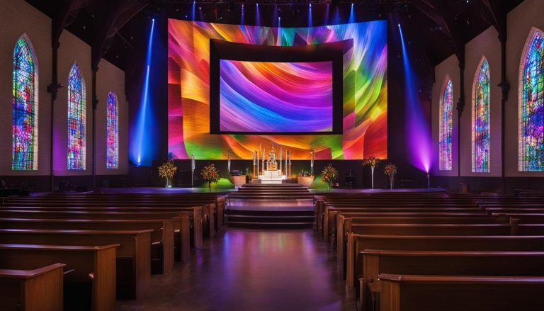 LED wall for church in Greenfield