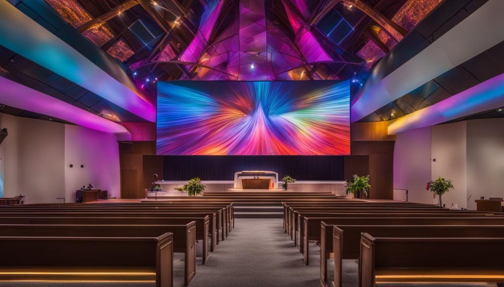 LED wall for church in Hamilton