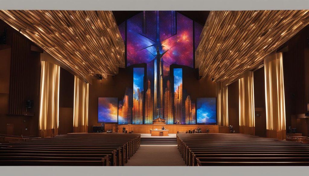 LED wall for church in Hazleton