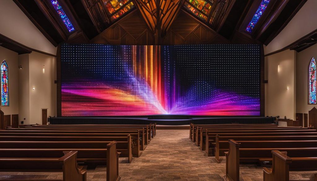 LED wall for church in Johnson City