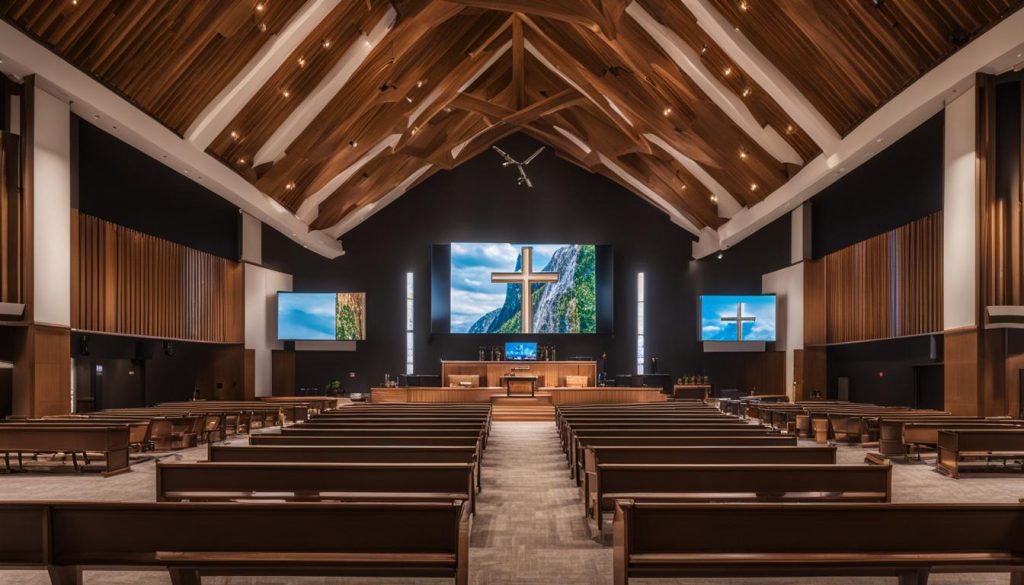 LED wall for church in Lansing