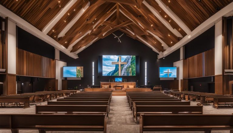 LED wall for church in Lansing