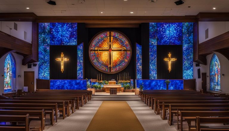 LED wall for church in Newark