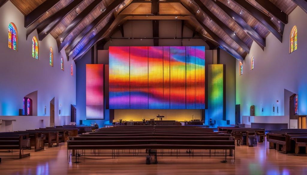 LED wall for church in Rochester Hills