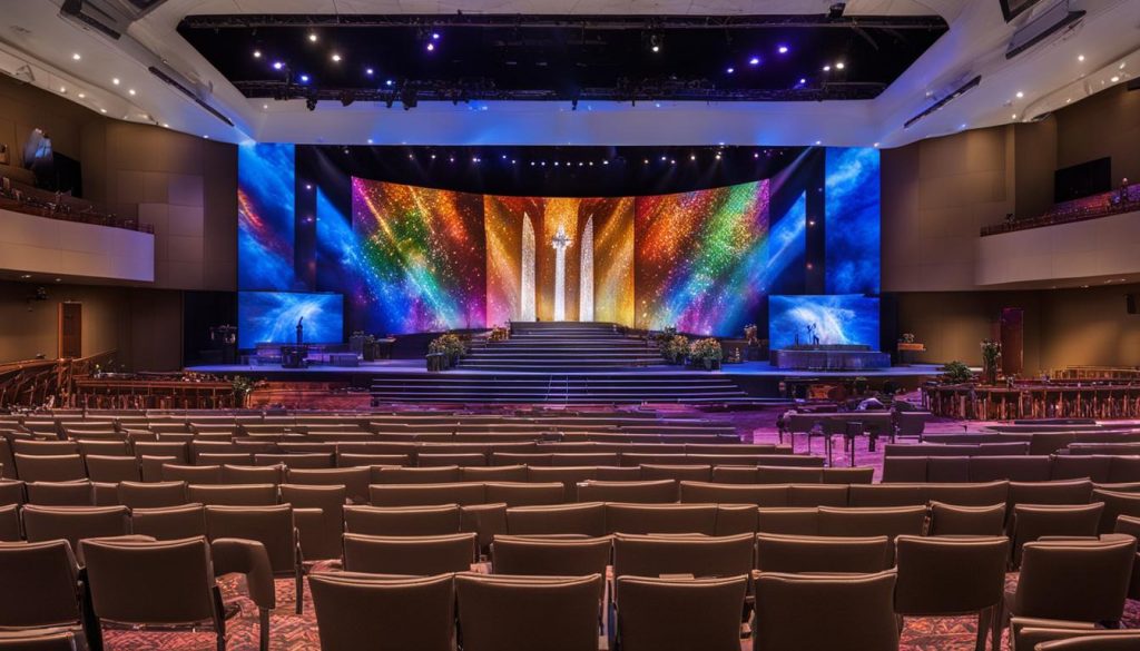 LED wall for church in Southfield