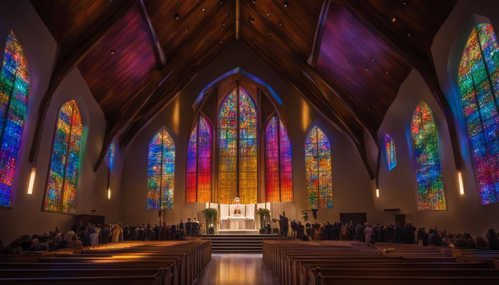 LED wall for church in Sterling Heights