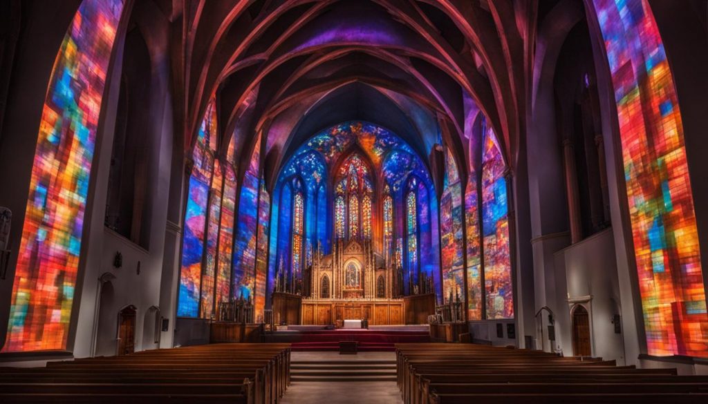 LED wall for church in Warren