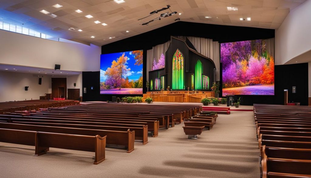 LED wall for church in Westland