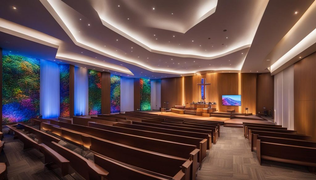 LED wall solutions for worship centers