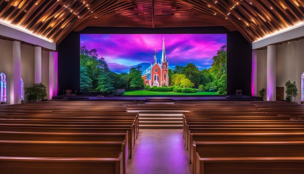 Mansfield church LED screen installation