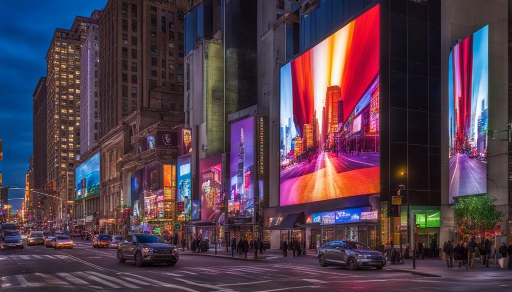 Newark LED wall installation