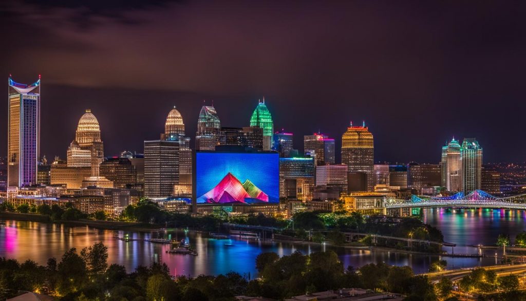 Outdoor LED screen in Cincinnati