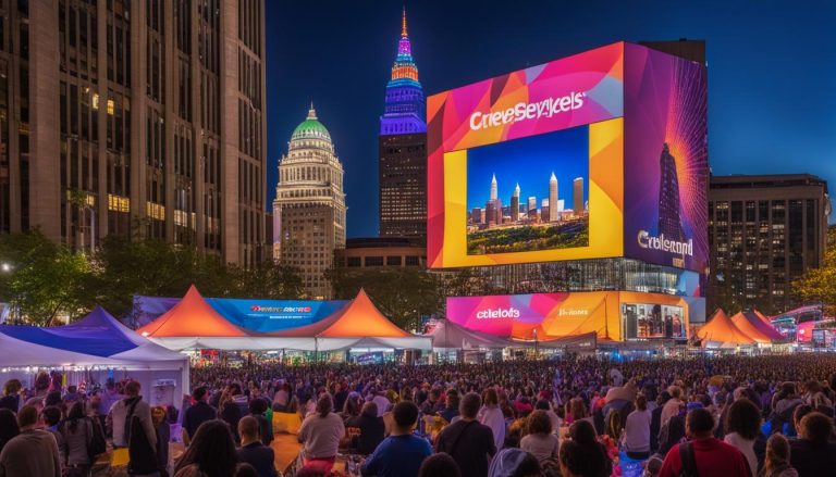 Outdoor LED screen in Cleveland