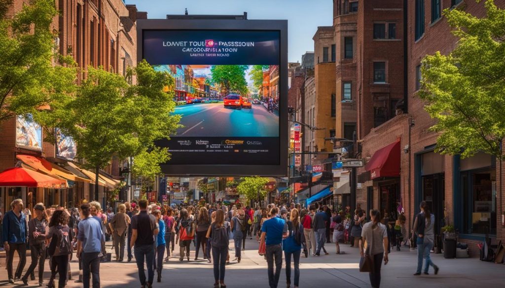 Outdoor LED screen in La Crosse