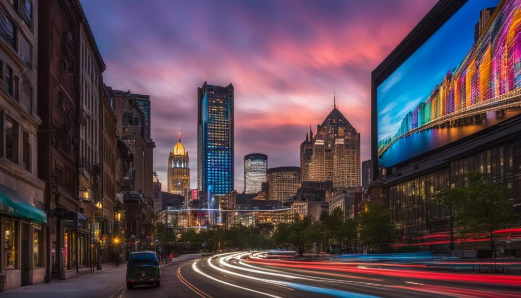 Outdoor LED screen in Pittsburgh