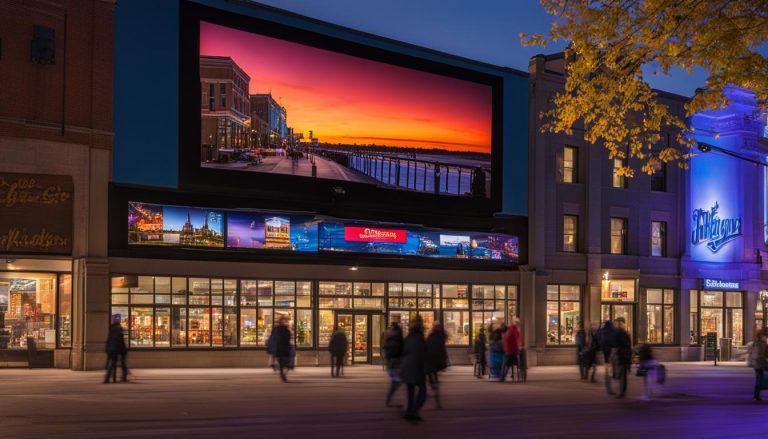 Outdoor LED screen in Sheboygan