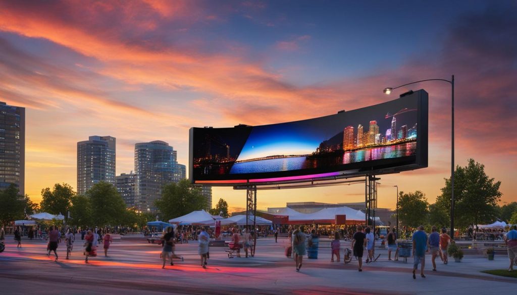 Outdoor LED screen in St. Clair Shores