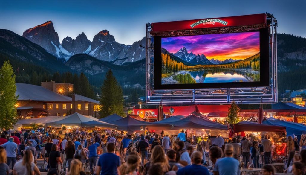 Outdoor LED screen in Wyoming