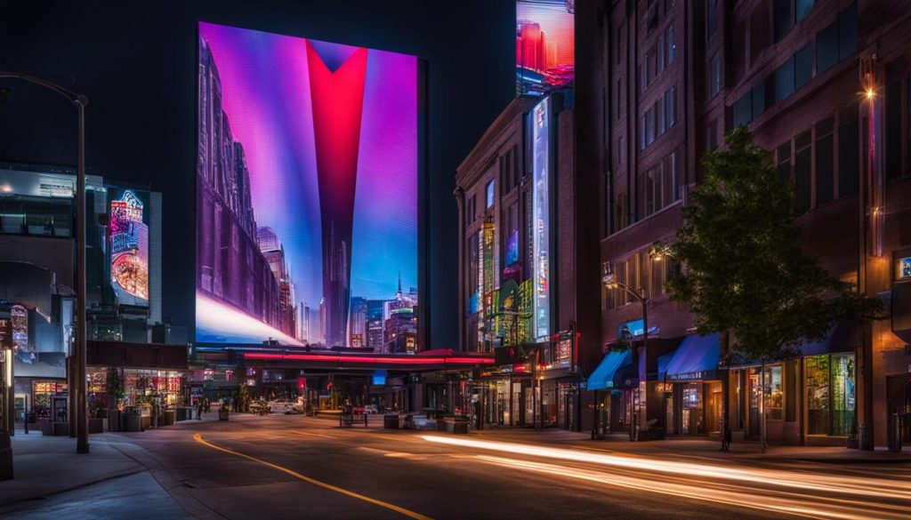 Outdoor LED screen installation in Kingsport