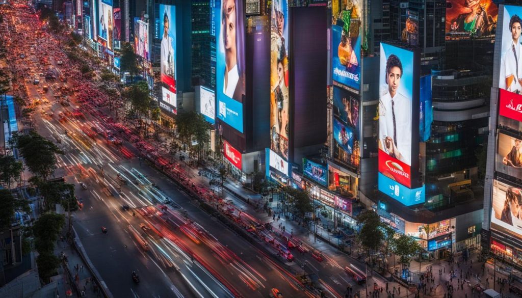 Outdoor advertising screens