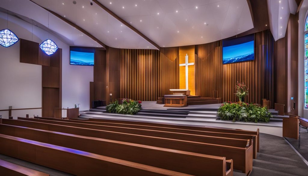 Professional LED screen installation for churches in Gaithersburg