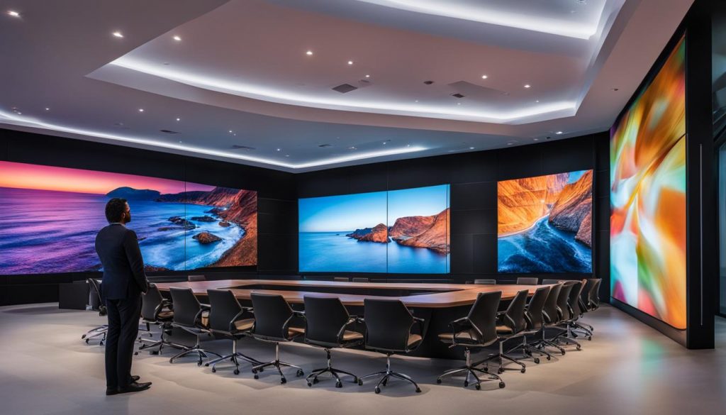 Professional LED video wall installation