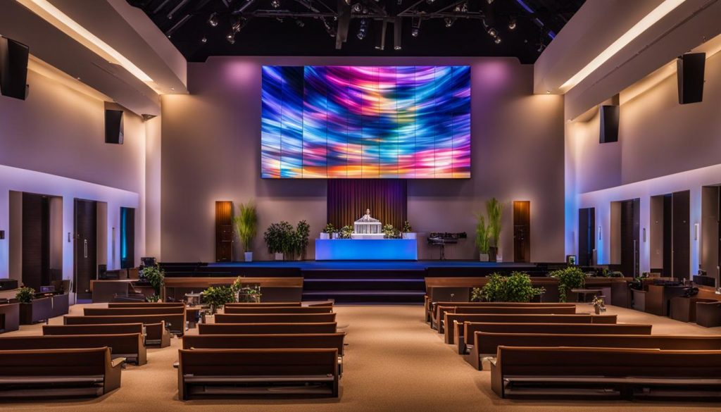 Sound & Video Solutions LED Wall for Church Services in Johnson City