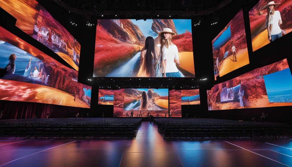 Video walls for concerts in Flint