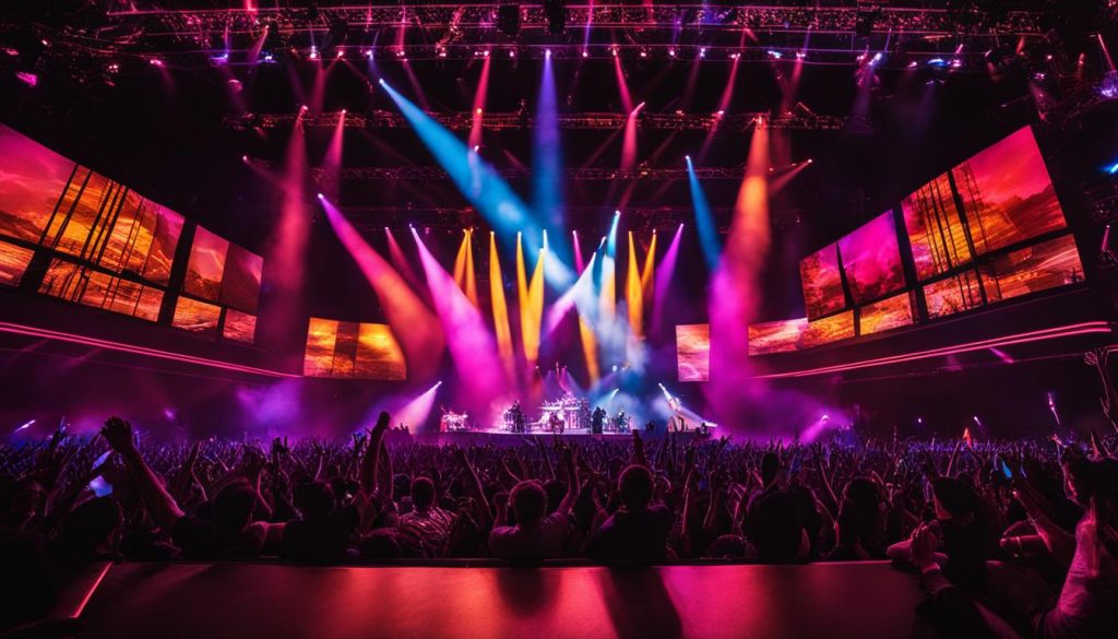 Video walls for concerts in Lansing