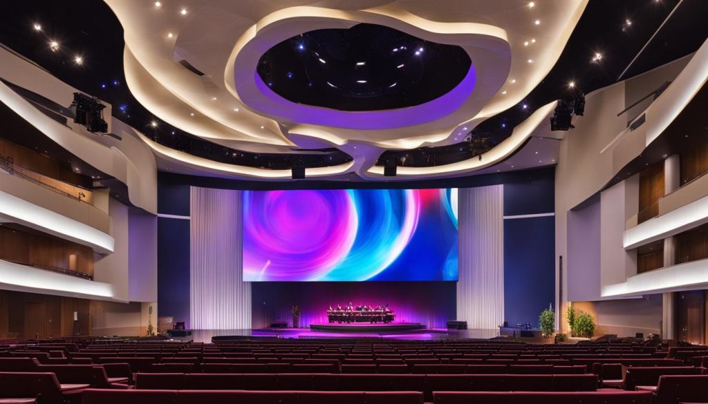 church auditorium LED screen Akron