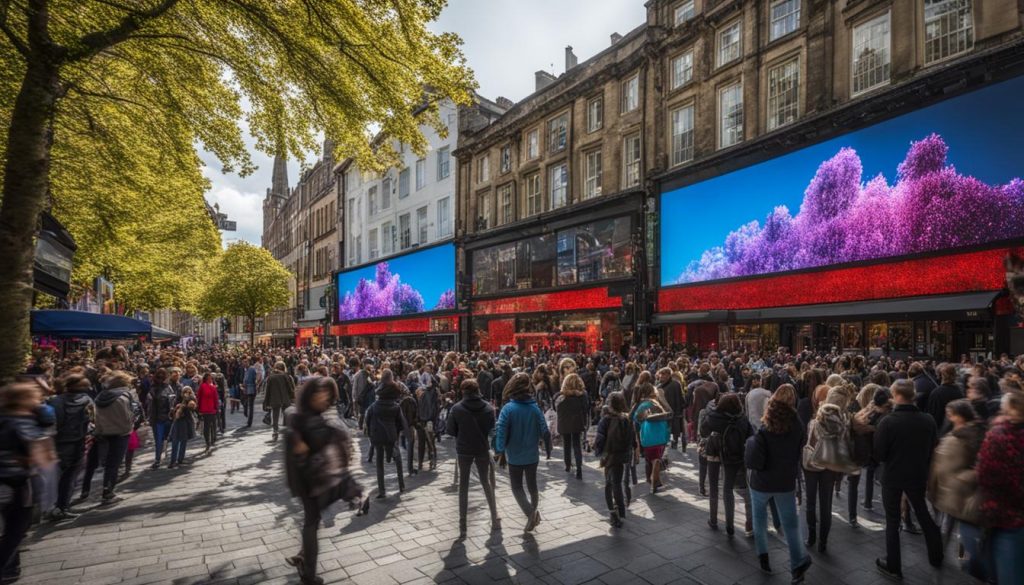 large LED display in Lancaster