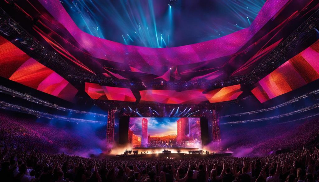 large LED screens for live events