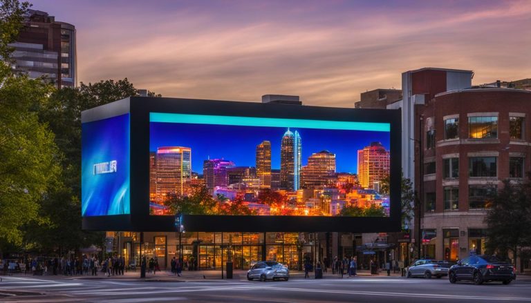 Big LED screen in Chapel Hill