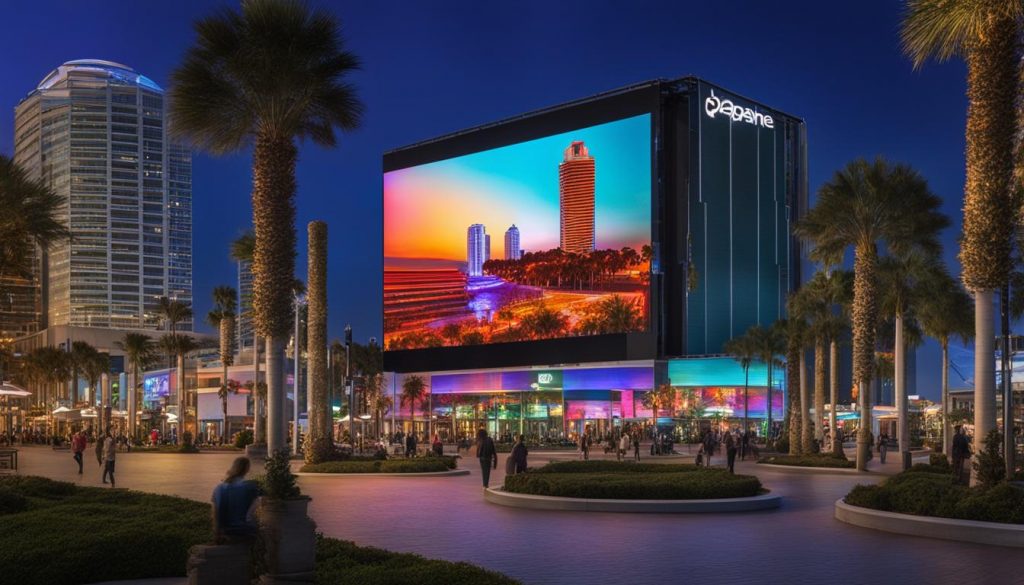 Big LED screen in Daphne