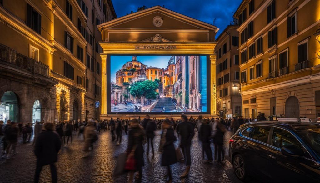 Big LED screen in Rome