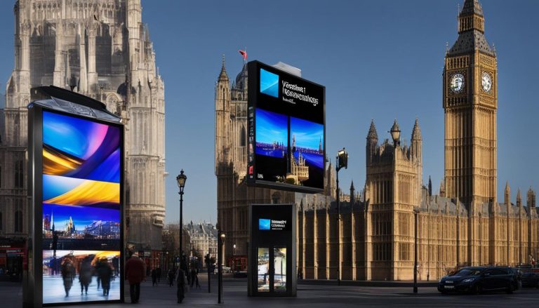 Big LED screen in Westminster