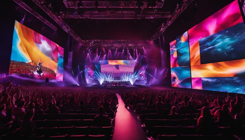 Concert production services with video walls